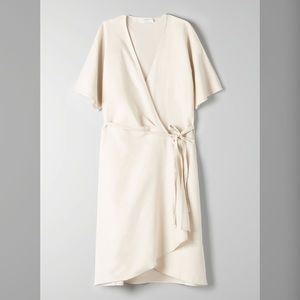 ARITZIA | Babaton IVORY Linen Wrap Dress